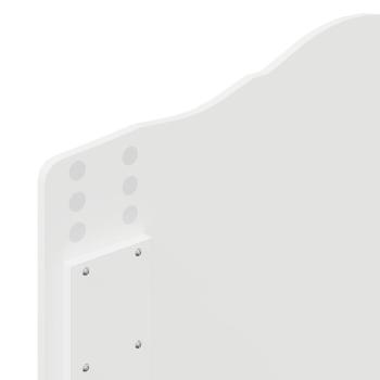 Kopfteil mit Kopfteil Glänzend Weiß 75 cm Holzwerkstoff