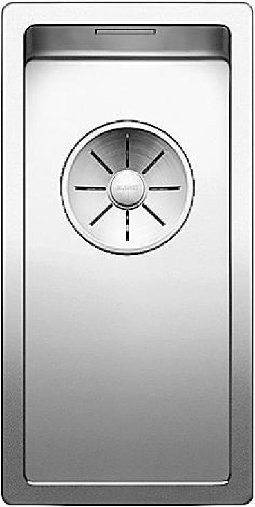 ARDEBO.de Blanco Claron 180-U Edelstahlspüle ohne Ablauffernbedienung, Edelstahl Seidenglanz (521565)