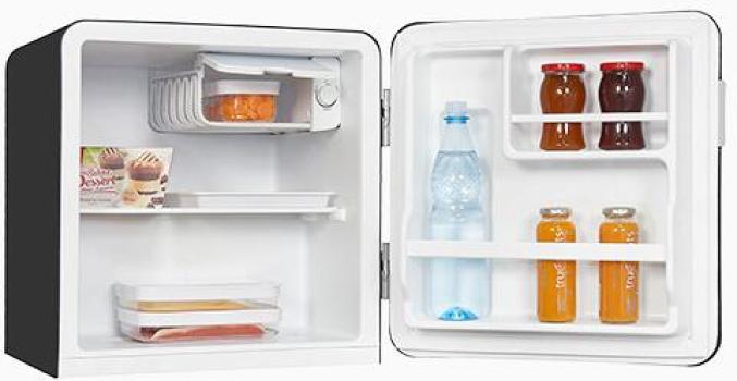 Exquisit CKB45-0-031F Mini Kühlschrank, 48,5 cm breit, 47 L, schwarz (PV)