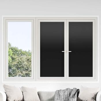ARDEBO.de - Statisches Fensterfolie Schwarz 60 x 2000 cm PVC