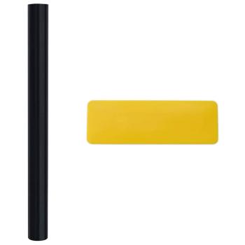 Statisches Fensterfolie Schwarz 90 x 2000 cm PVC