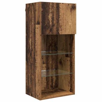 TV Wand Einheiten mit LED 5 pcs Altholz 40,5 x 30 x 90 cm