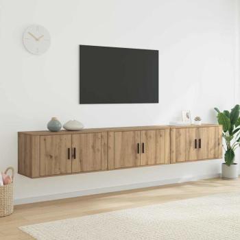 ARDEBO.de - Wand-TV-Schrank Set 3 pcs Artisan-Eiche 80 x 34,5 x 40 cm