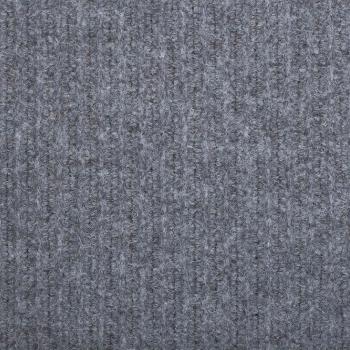 Teppichläufer Hellgrau 80 x 400 cm Stoff