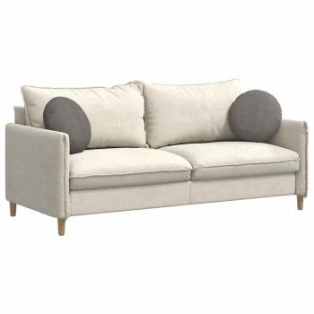 Sitzkissen 2 pcs Hellgrau Ø 40 cm Cordstoff