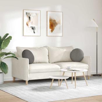 Sitzkissen 2 pcs Hellgrau Ø 40 cm Cordstoff