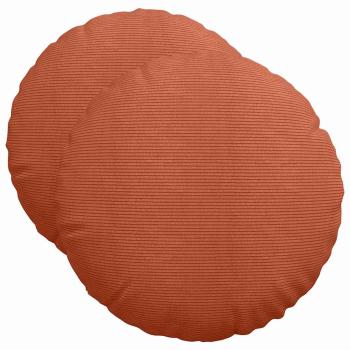 Sitzkissen 2 pcs Rot-Orange Ø 50 cm Cordstoff