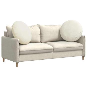 Sitzkissen 2 pcs Creme Ø80 x 29 cm Samt