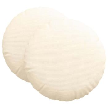 Sitzkissen 2 pcs Creme Ø 80 cm Cordstoff
