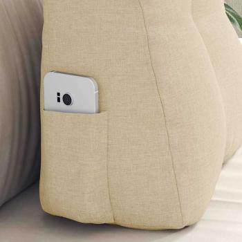 Rücken Kissen Creme 45 x 24 x 50 cm Stoff