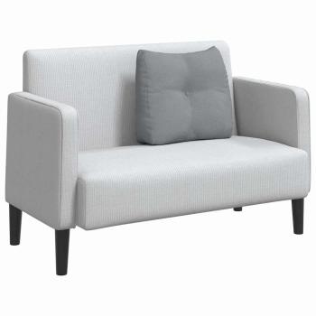 Rücken Kissen Hellgrau 60 x 24 x 50 cm Stoff