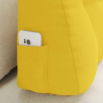 Rücken Kissen Helles Gelb 80 x 24 x 50 cm Stoff