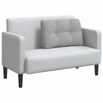 Rücken Kissen Wolkengrau 80 x 24 x 50 cm Stoff