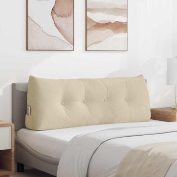 ARDEBO.de - Rücken Kissen Creme 120 x 24 x 50 cm Stoff