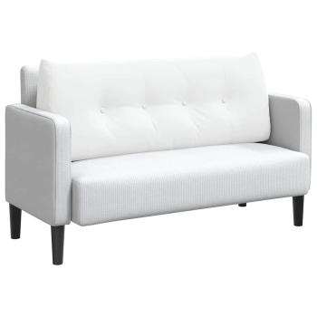 ARDEBO.de - Rücken Kissen Weiß 120 x 24 x 50 cm Stoff