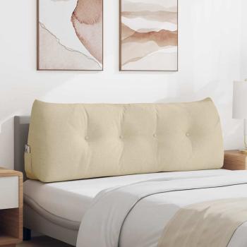 ARDEBO.de - Rücken Kissen Creme 140 x 24 x 50 cm Stoff