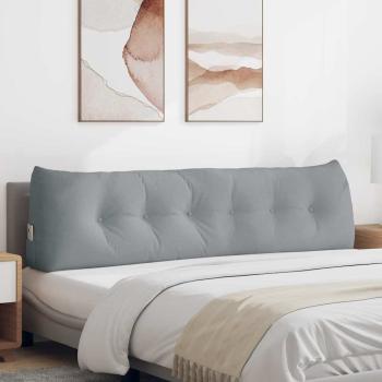 ARDEBO.de - Rücken Kissen Hellgrau 180 x 24 x 50 cm Stoff