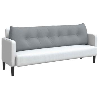 Rücken Kissen Hellgrau 180 x 24 x 50 cm Stoff