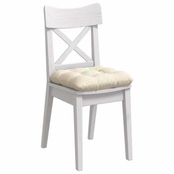 Sitzkissen 4 pcs Creme 40 x 40 cm Cordstoff