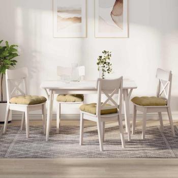 ARDEBO.de - Sitzkissen 4 pcs Grau-Grün 40 x 40 cm Cordstoff