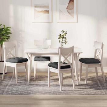 ARDEBO.de - Sitzkissen 4 pcs Dunkelgrau 45 x 45 cm Cordstoff