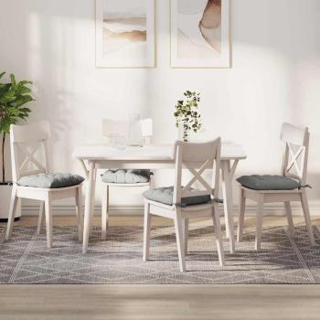 ARDEBO.de - Sitzkissen 4 pcs Hellgrau 40 x 40 x 6 cm Mikrofaser