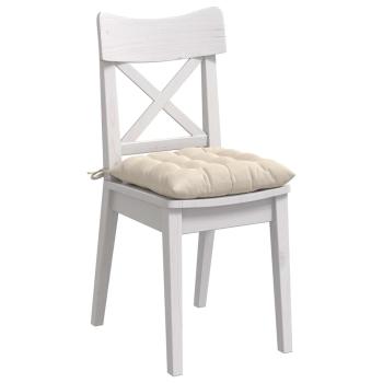 Sitzkissen 4 pcs Beige 40 x 40 x 6 cm Mikrofaser