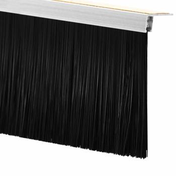 Selbstklebende Türbürstendichtungen 6 pcs Silber 100 cm