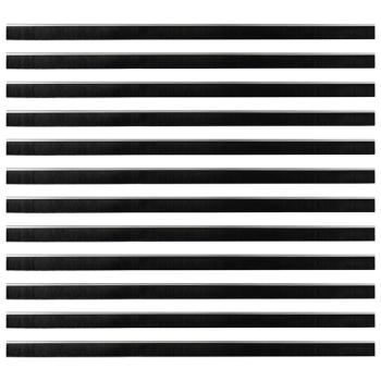 Selbstklebende Türbürstendichtungen 12 pcs Silber 100 cm
