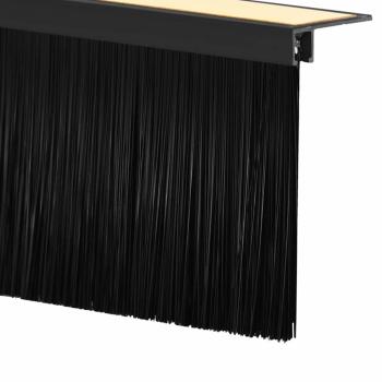 Selbstklebende Türbürstendichtungen 2 pcs Schwarz 100 cm