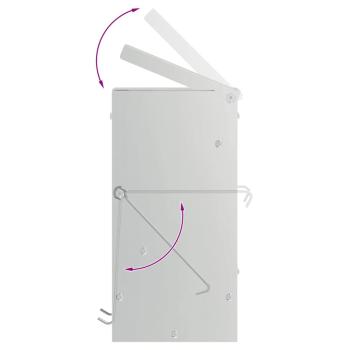 Kaninchenfütterer Silber 12,5 x 12,5 x 25 cm Verzinkter Stahl