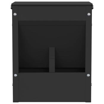 Kaninchenfütterer Schwarz 20 x 12,5 x 25 cm Kaltgewalzter Stahl