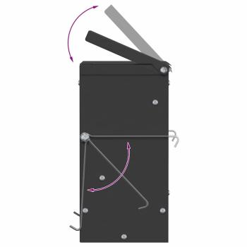 Kaninchenfütterer Schwarz 20 x 12,5 x 25 cm Kaltgewalzter Stahl