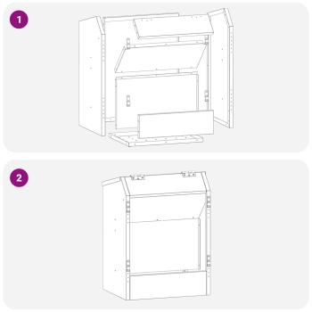 Kaninchenfütterer Schwarz 64,5 x 25,5 x 45,5 cm