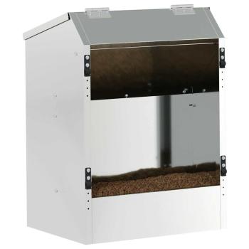 Kaninchenfütterer Silber 64,5 x 25,5 x 45,5 cm Verzinkter Stahl