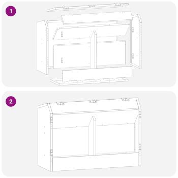 Kaninchenfütterer Olive Grün 64,5 x 25,5 x 45,5 cm