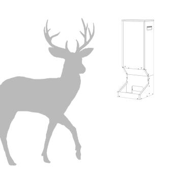 Rehfütterer Silber 28 x 30 x 80 cm Verzinkter Stahl