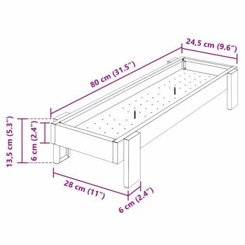 Hühnerfütterungsrinne Silber 80 x 28 x 13.5 cm Verzinkter Stahl