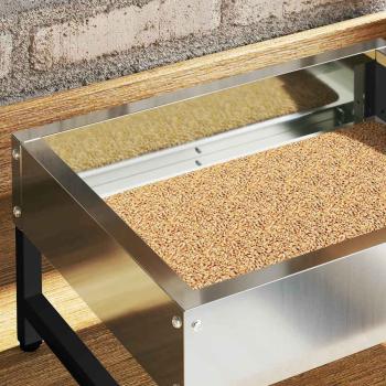 Vogel-Feeder Silber 80 x 28 x 13.5 cm Verzinkter Stahl