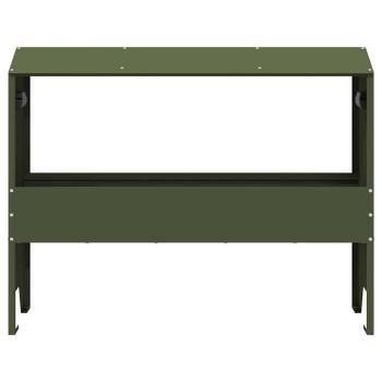 ARDEBO.de - Futtertröge für Nutztiere Olive Grün 79 x 35 x 62 cm