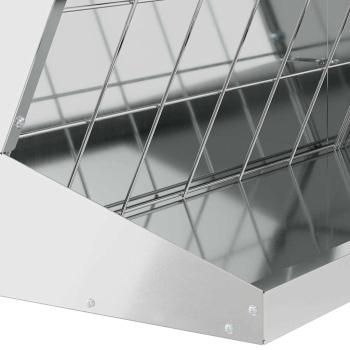 Heu Futterspender Silber 71 x 33 x 70 cm Verzinkter Stahl