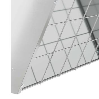 Hängender Heufutterspender Silber 61 x 33 x 66 cm