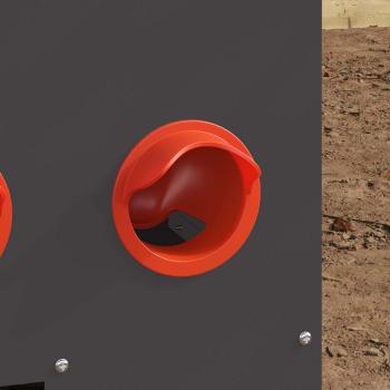 Hühnerfütterer Schwarz 60,5 x 29 x 51 cm Kaltgewalzter Stahl