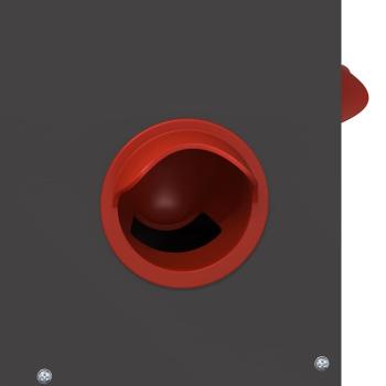 Hühnerfütterer Schwarz 60,5 x 29 x 51 cm Kaltgewalzter Stahl