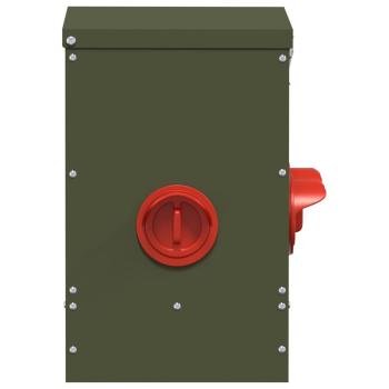 Hühnerfütterer Olive Grün 60,5 x 29 x 51 cm Kaltgewalzter Stahl