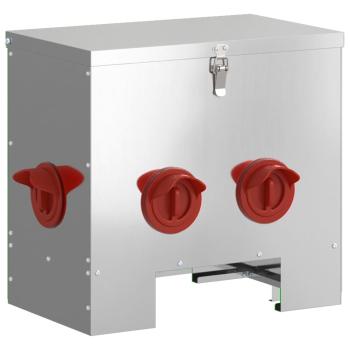 Hühnerfütterer Silber 60,5 x 29 x 51 cm Verzinkter Stahl