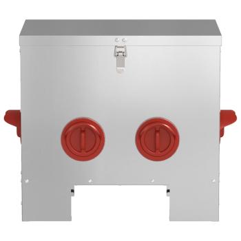 Hühnerfütterer Silber 60,5 x 29 x 51 cm Verzinkter Stahl