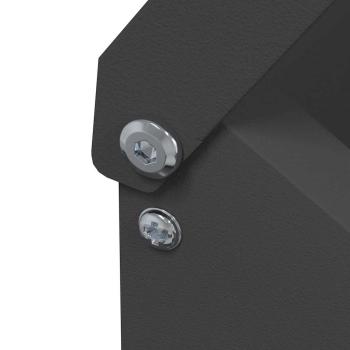 ARDEBO.de - Hühnerfütterer Schwarz 21 x 16 x 33 cm Kaltgewalzter Stahl