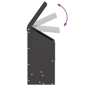 Hühnerfütterer Schwarz 21 x 16 x 33 cm Kaltgewalzter Stahl