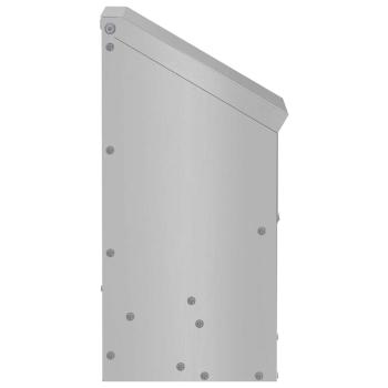 ARDEBO.de - Hühnerfütterer Silber 21 x 16 x 33 cm Verzinkter Stahl